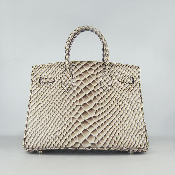 Replica Hermes Birkin 35CM Fish Veins Leather Bag Grey 6088 On Sale